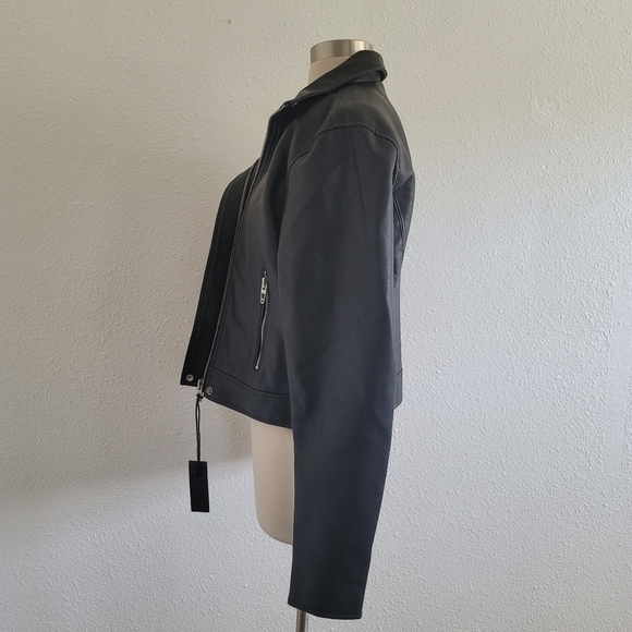BLANK DENIM MOTO JACKET - Picture 15 of 15